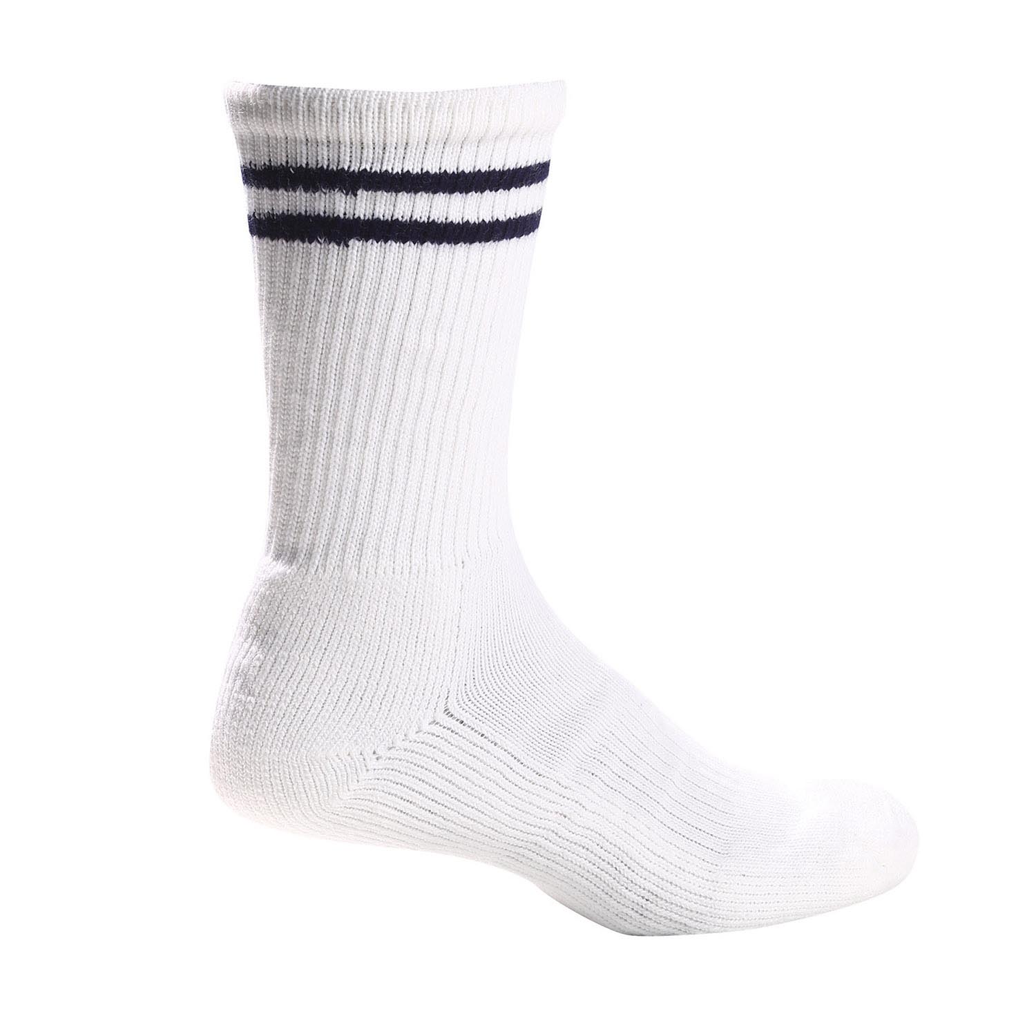 Pro Feet Cushioned Sole White Crew - Small